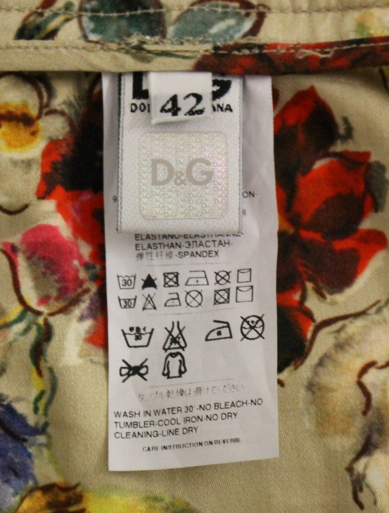 Dolce & Gabbana Beigefarbene Baumwoll-Chino-Hose