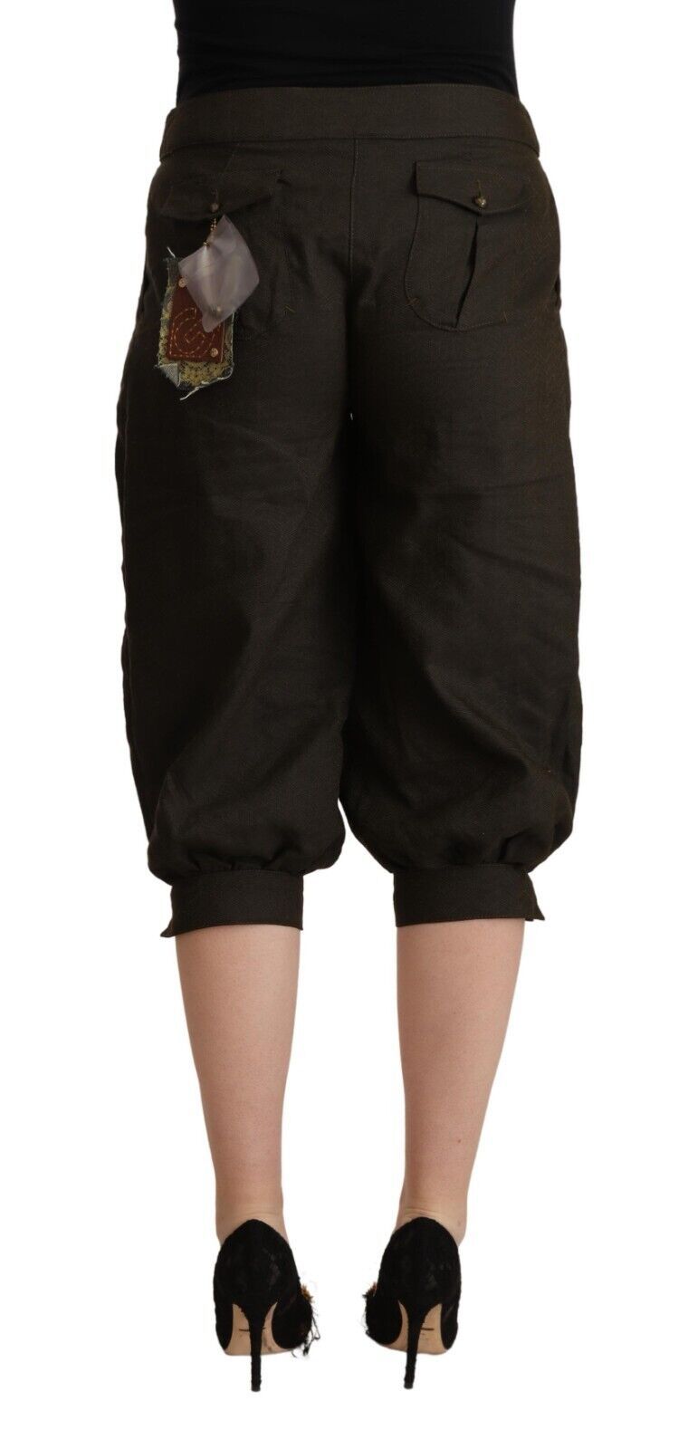 GF Ferre Braune Haremshose aus Viskose mit Schnitt