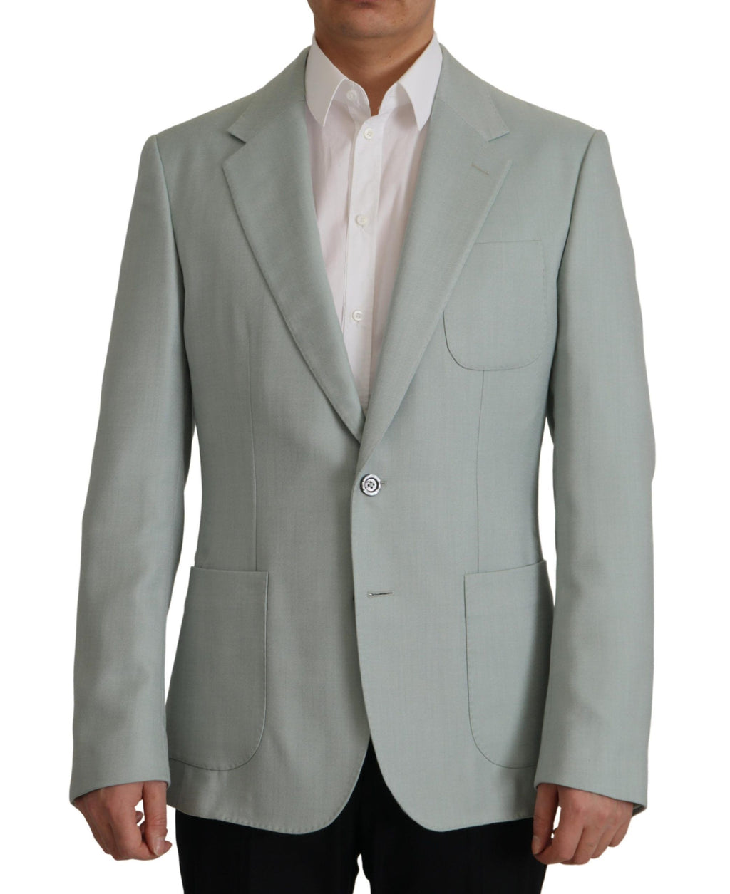 Dolce & Gabbana Hellgrüner Blazer aus Kaschmir und Seide
