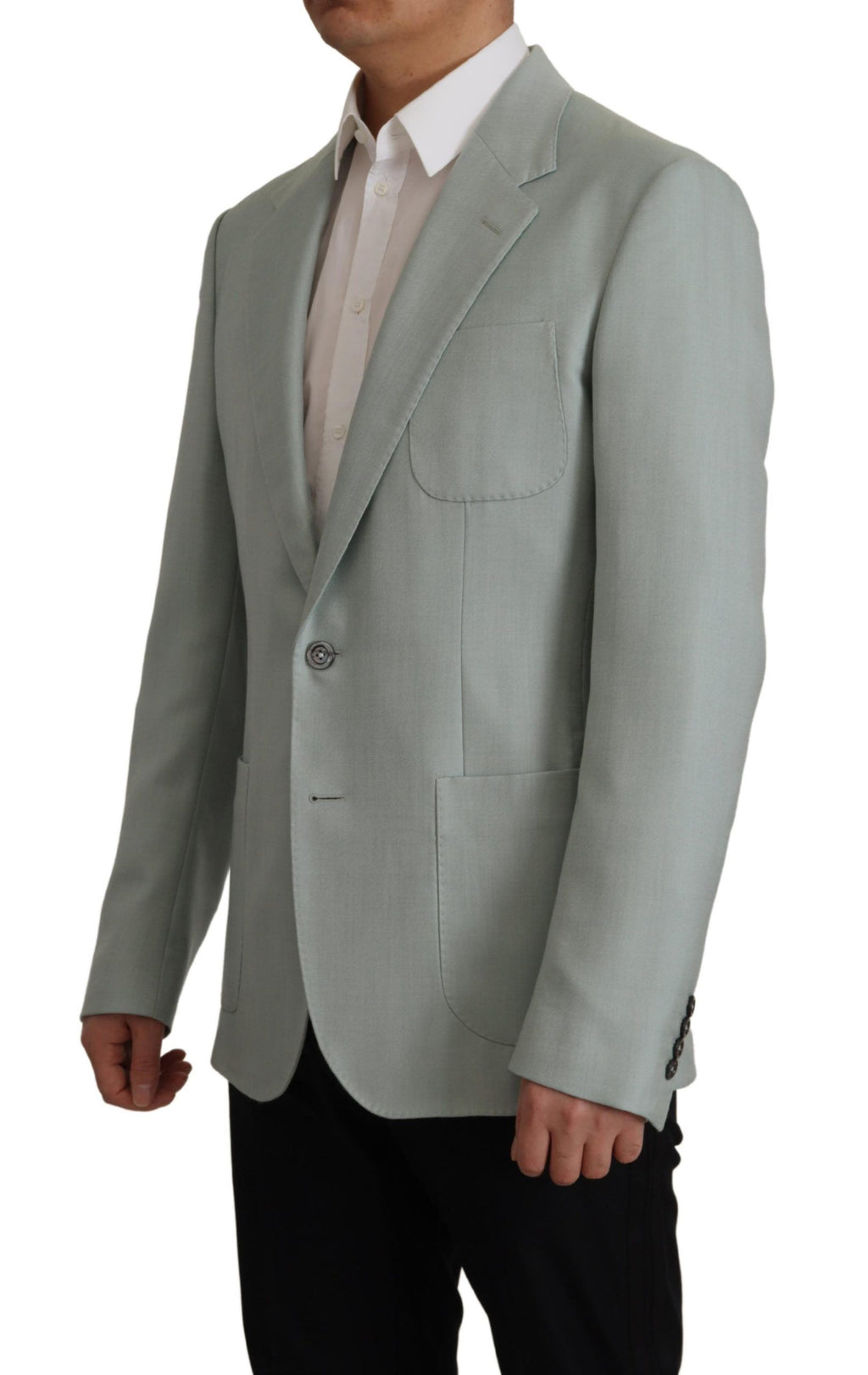 Dolce & Gabbana Hellgrüner Blazer aus Kaschmir und Seide