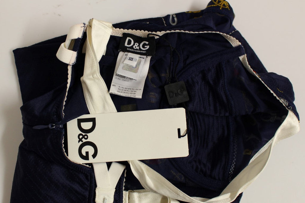 Dolce & Gabbana Blaues Tank-Top mit Seemannsmotiv