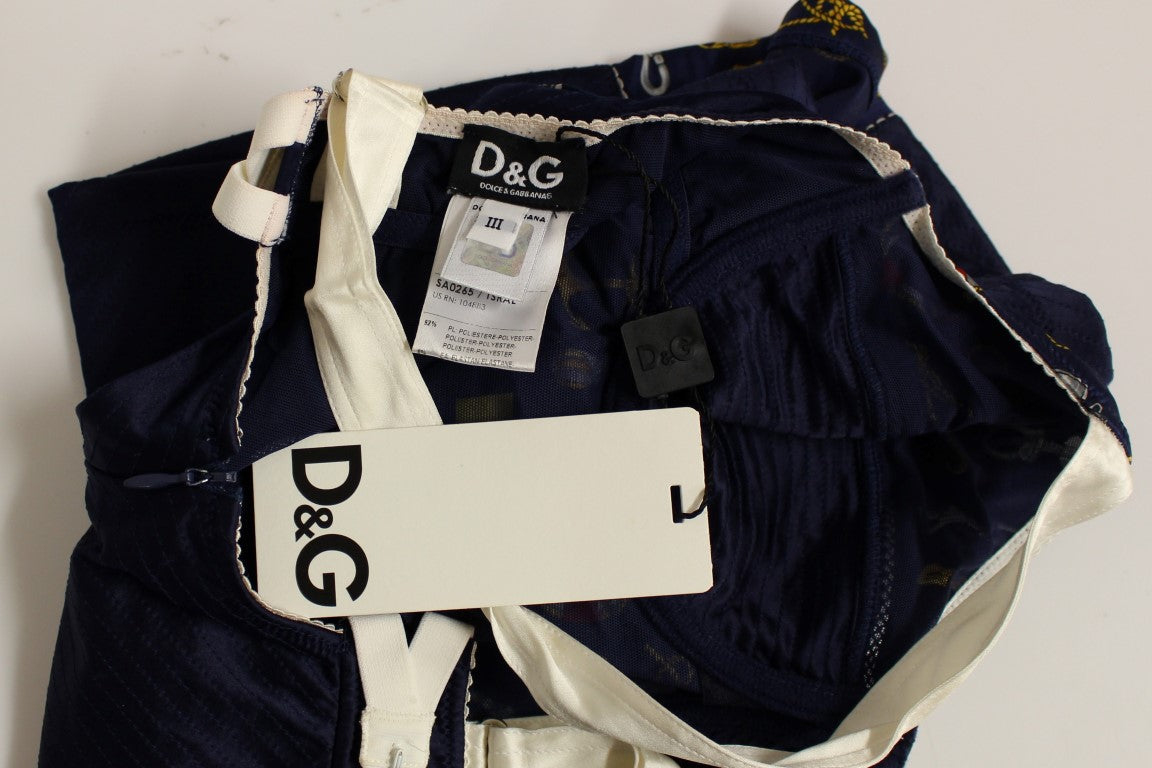 Dolce & Gabbana Blaues Tank-Top mit Seemannsmotiv