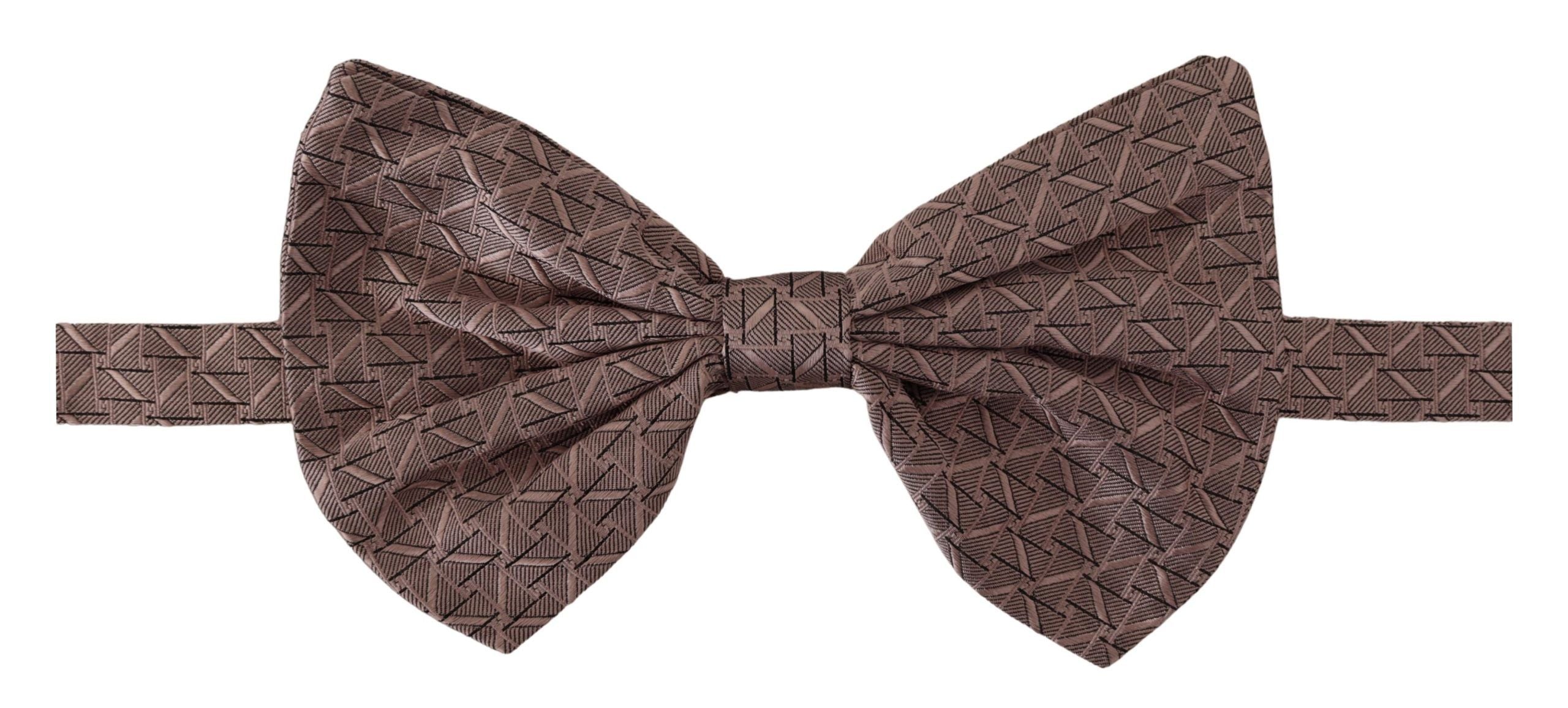 Dolce & Gabbana Graue Fantasie Druck verstellbare Hals Papillon Fliege