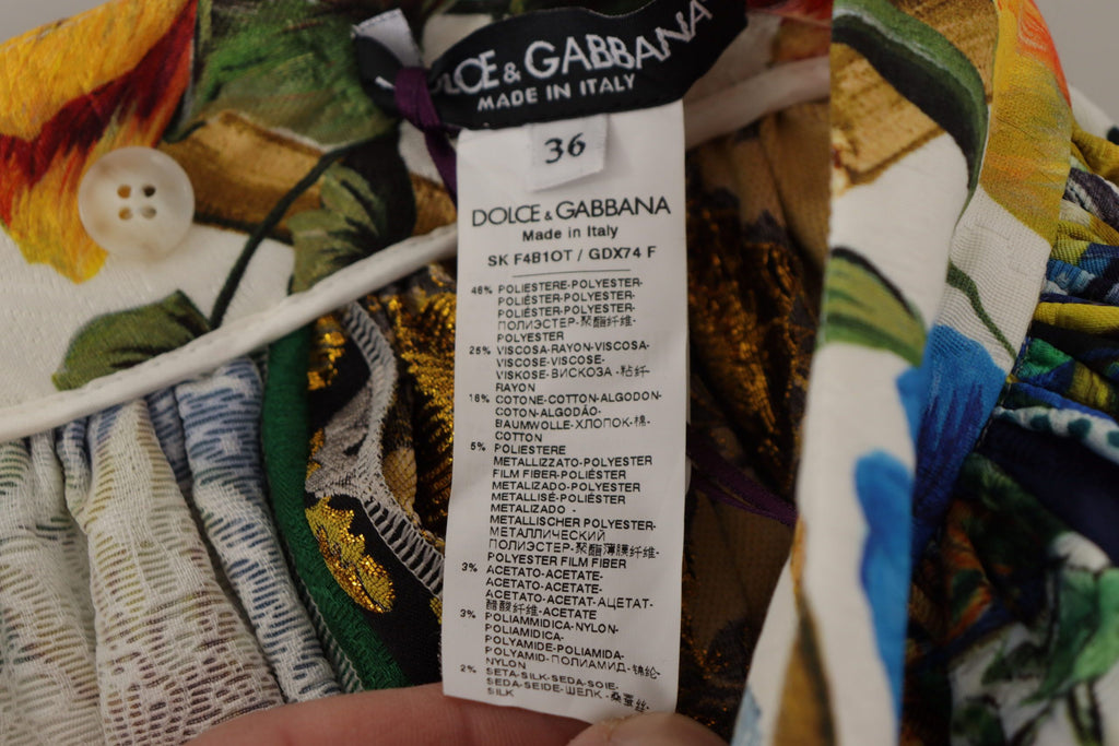 Dolce & Gabbana Mehrfarbiger Patchwork Sicily Langer Maxirock