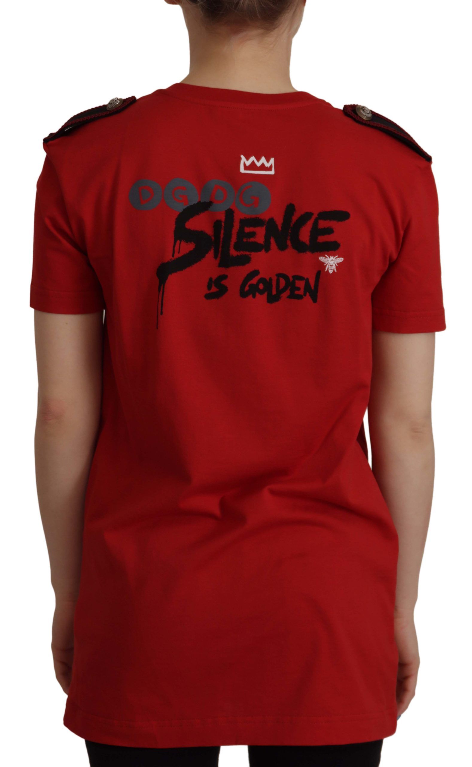 Dolce & Gabbana Rotes Amor Vincit Omnia T-Shirt mit Rundhalsausschnitt