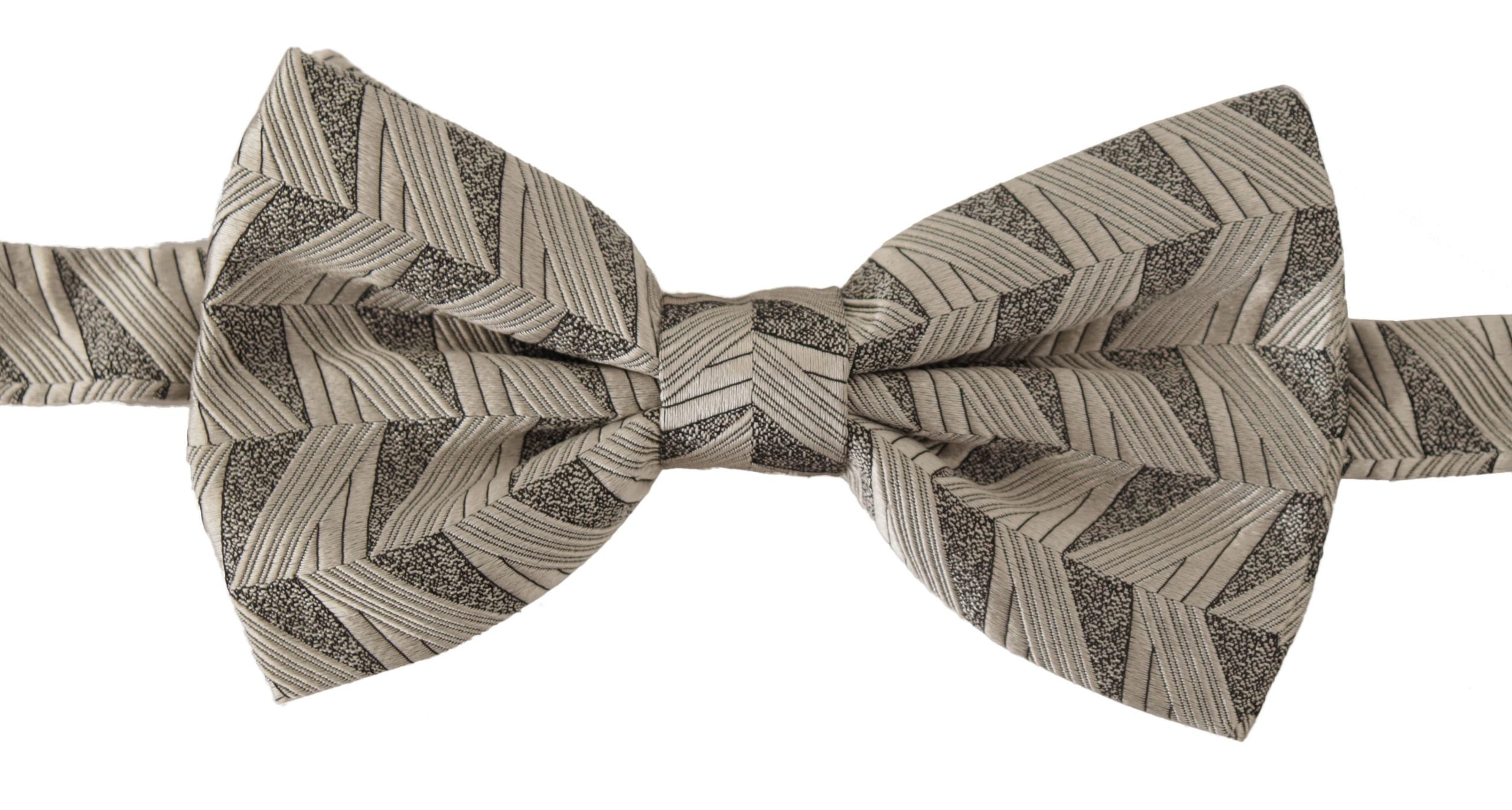 Dolce & Gabbana Graue 100% Seide Verstellbare Hals Papillon Fliege
