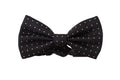 Dolce & Gabbana Black White Polka Dot 100% Silk Neck Papillon Tie
