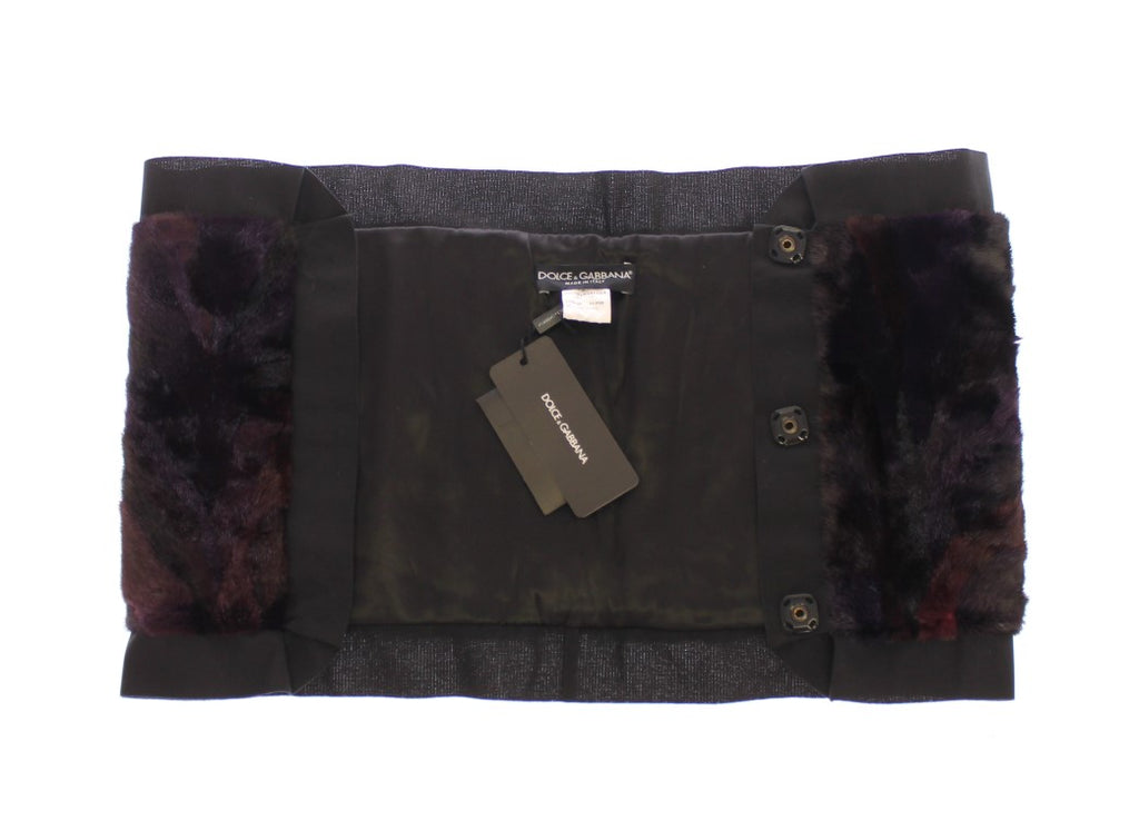 Dolce & Gabbana Lila MINK Pelzschal Foulard Neck Wrap
