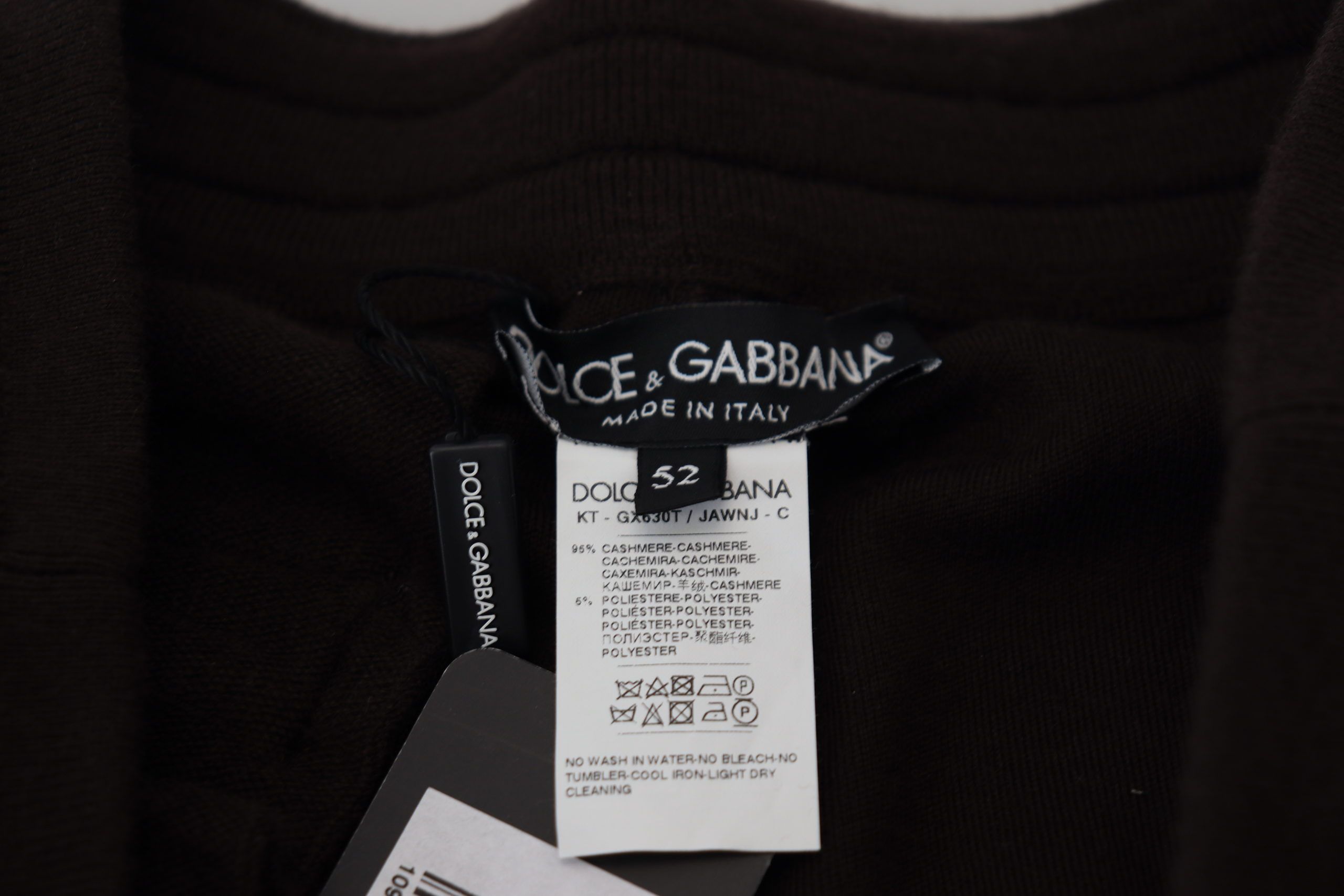 Dolce & Gabbana Braune Kaschmirhosen Hosenboden Kordelzughosen