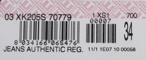 Acht Blaue Baumwolle Regular Straight Fit Jeans