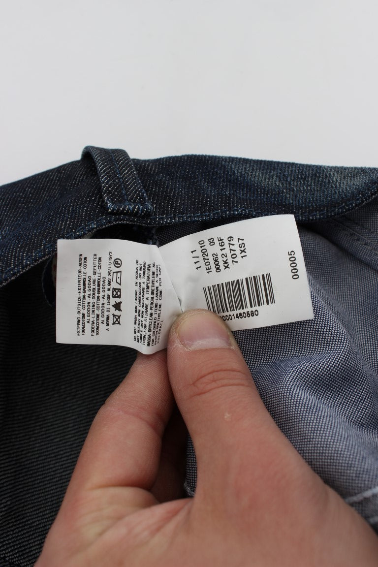 Acht Blaue Baumwolle Regular Straight Fit Jeans