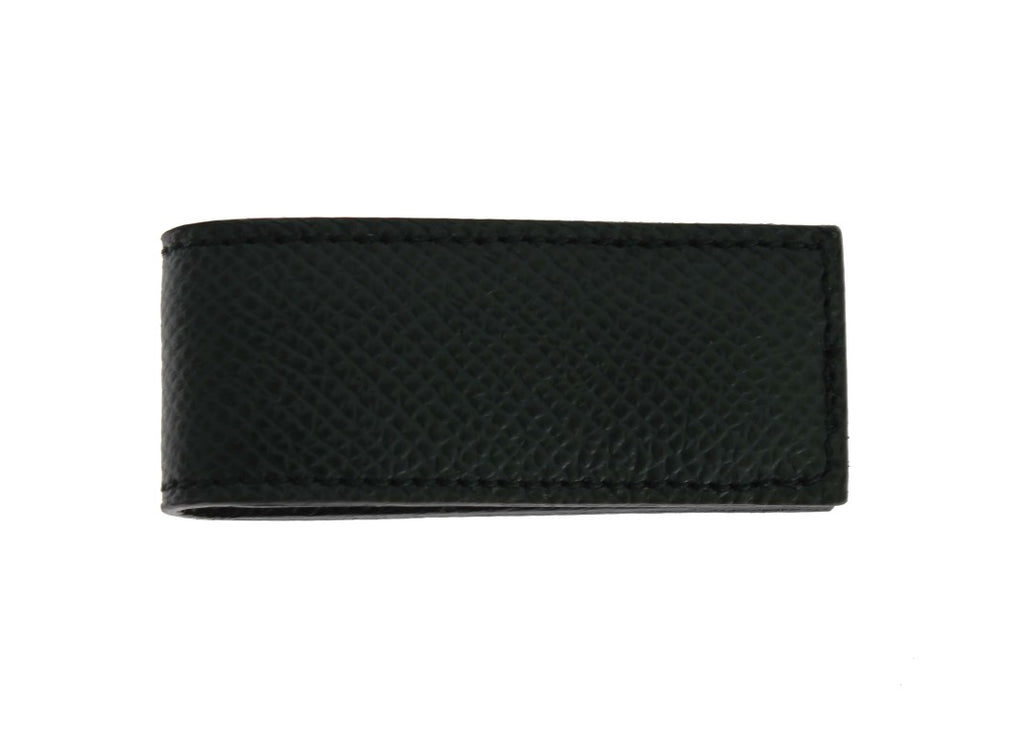 Dolce & Gabbana Magnet-Geldklammer aus grünem Leder