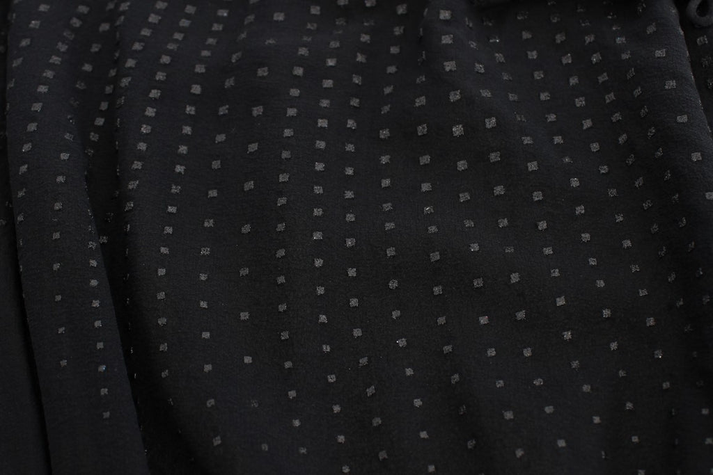 Exte Schwarzer Halsausschnitt Wickeltop Bluse