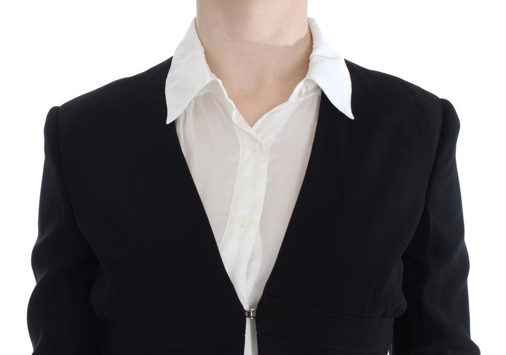 Exte Schwarz Blau Zweiteiliger Anzug Rock &amp