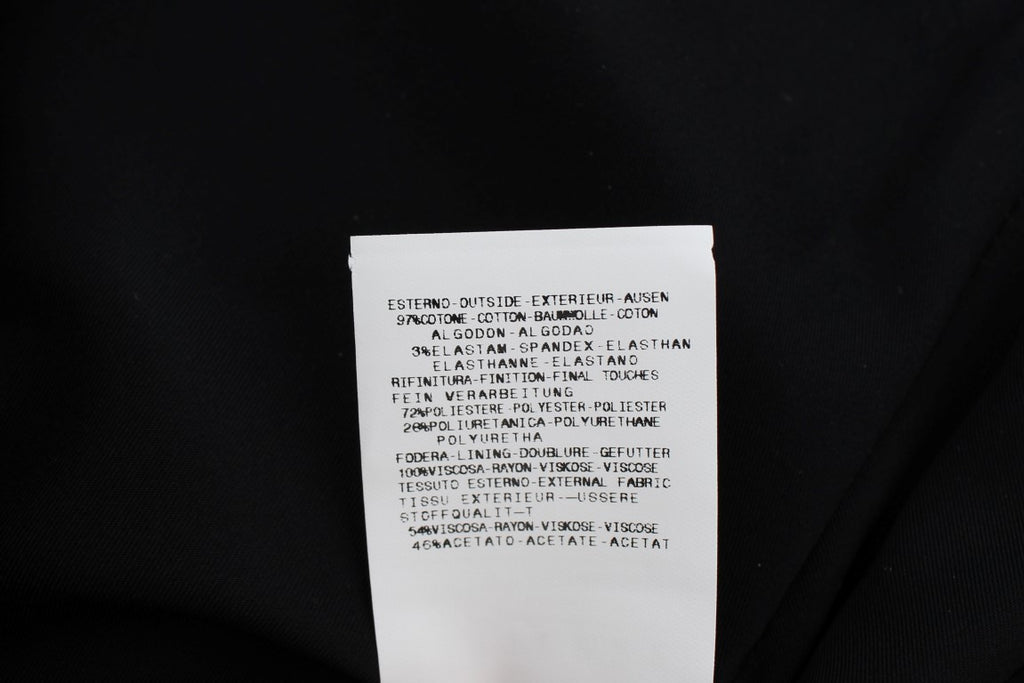 Exte Schwarzer blauer Baumwoll-Stretch-Rock