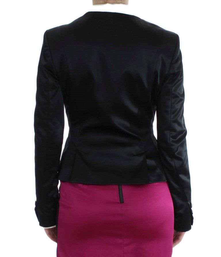 Exte Schwarz-Rosa Stretch Blazer Jacke