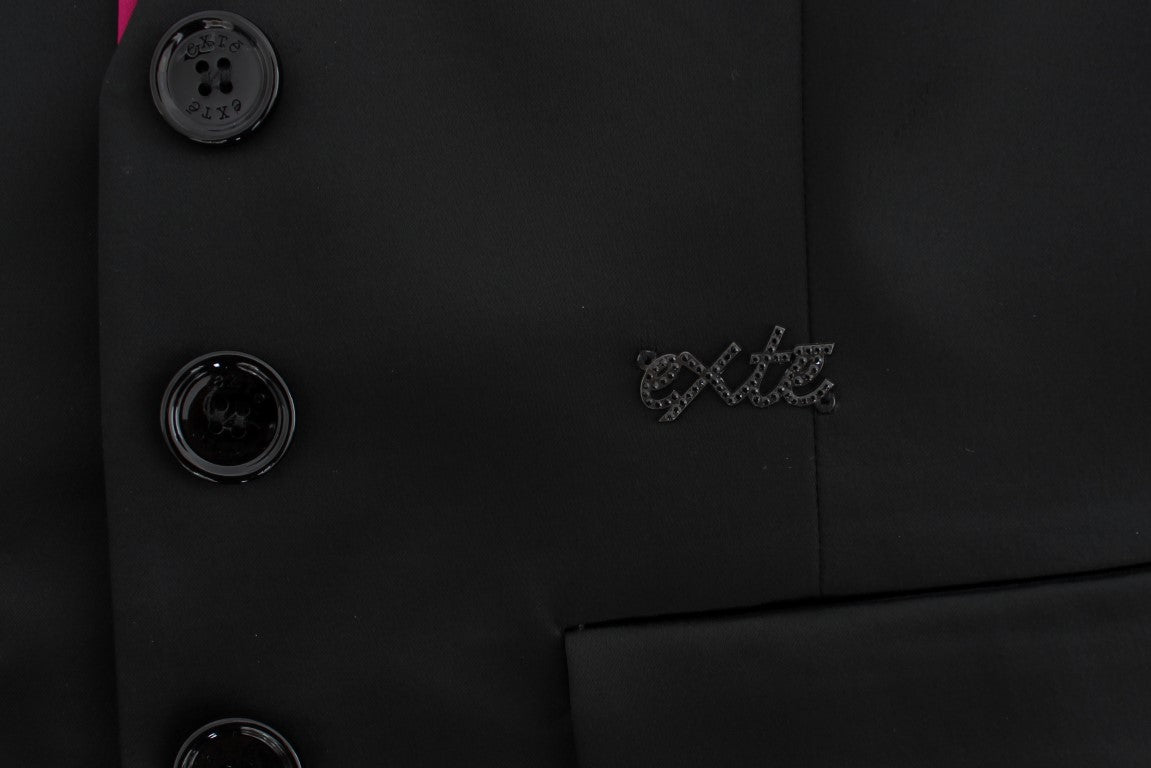 Exte Schwarz-Rosa Stretch Blazer Jacke