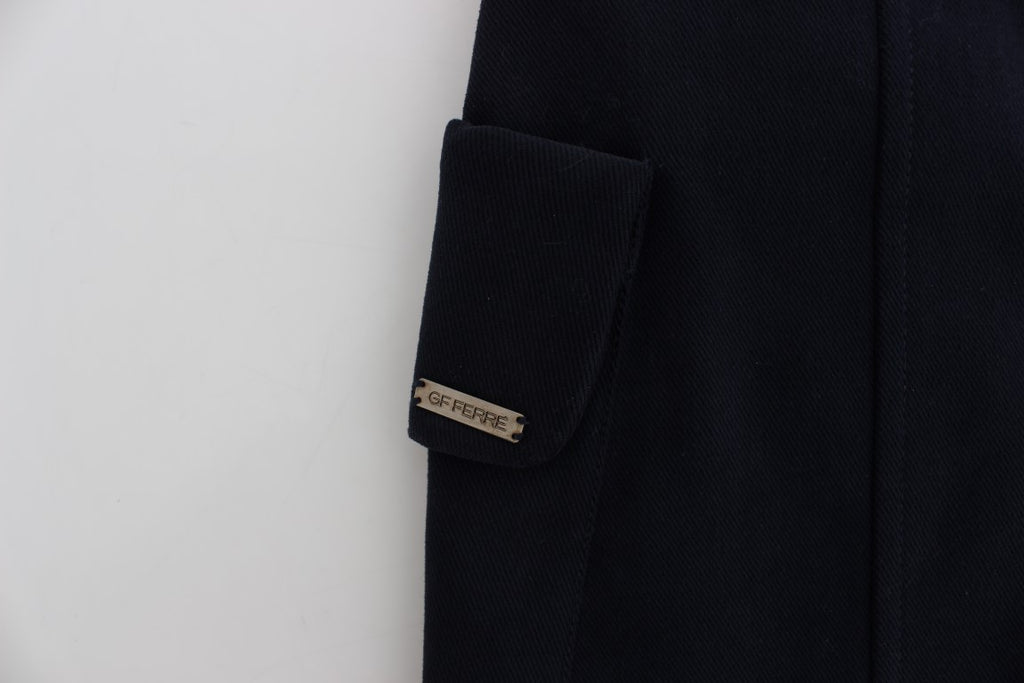 GF Ferre Blauer Baumwoll-Denim-Minirock