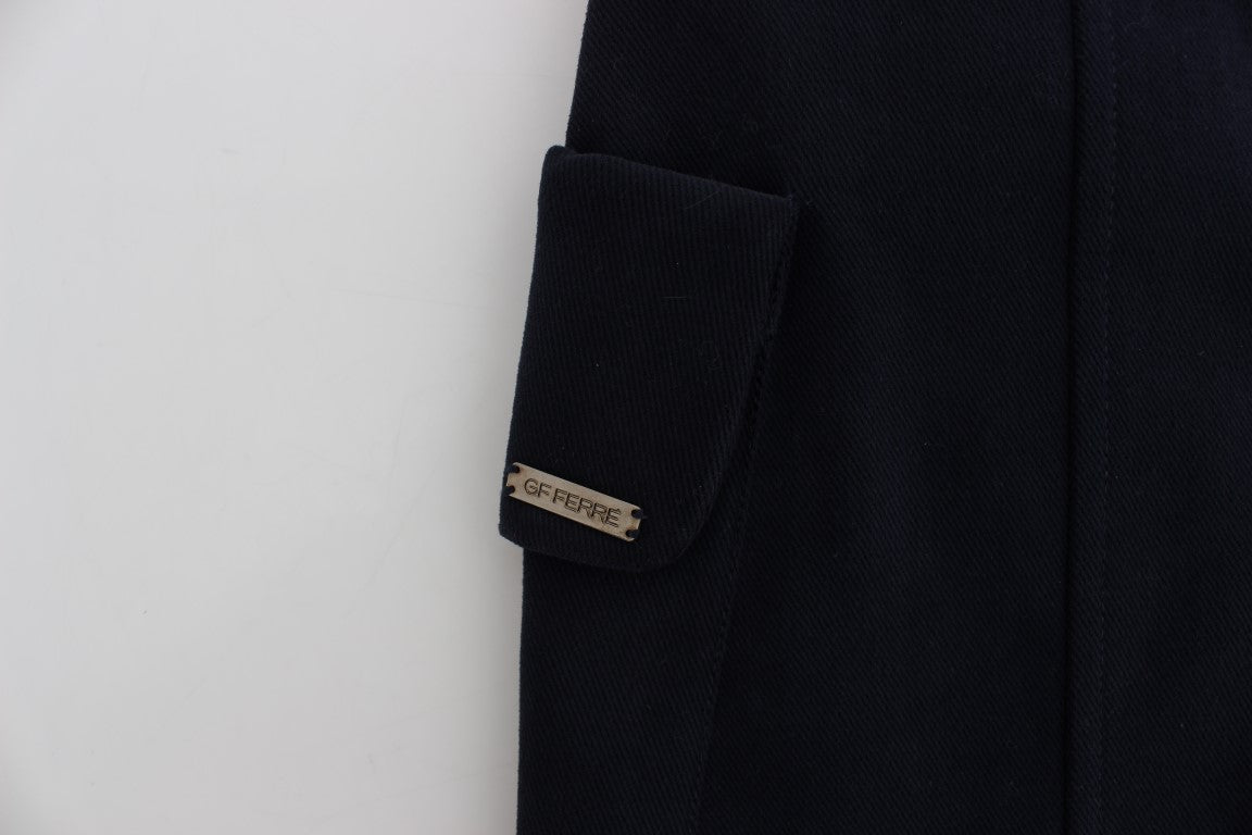 GF Ferre Blauer Baumwoll-Denim-Minirock