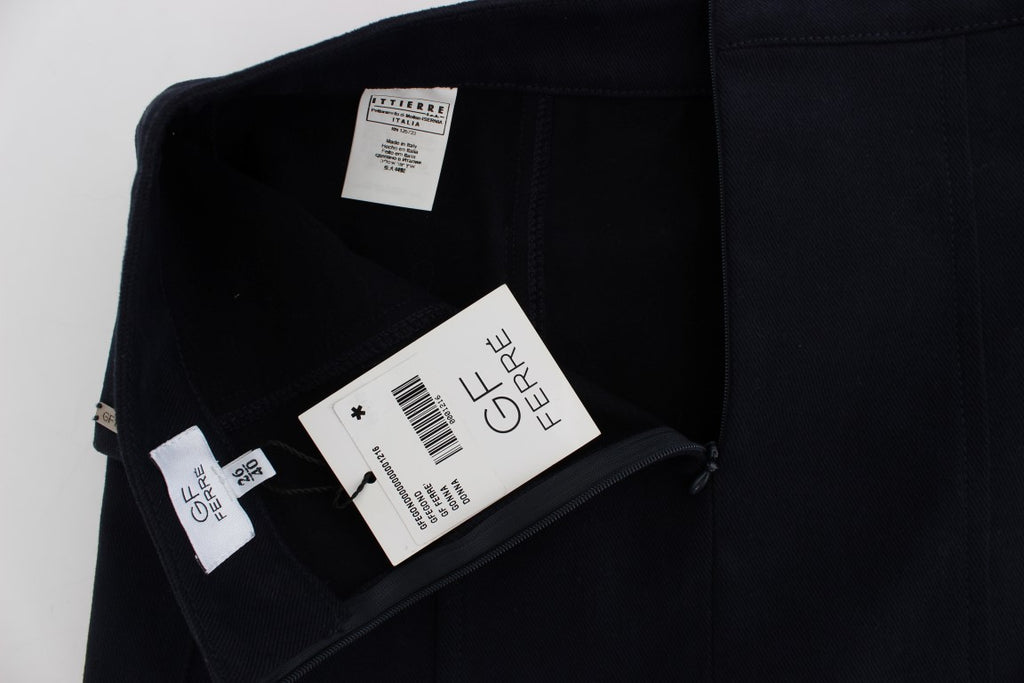 GF Ferre Blauer Baumwoll-Denim-Minirock