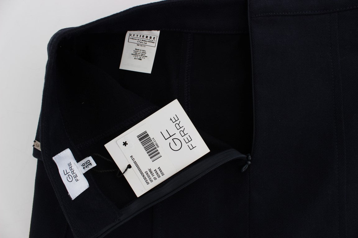 GF Ferre Blauer Baumwoll-Denim-Minirock