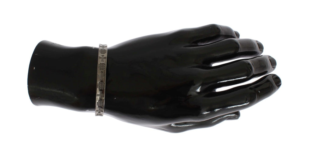 Nialaya Grauer Rhodium 925 Silber-Armreif