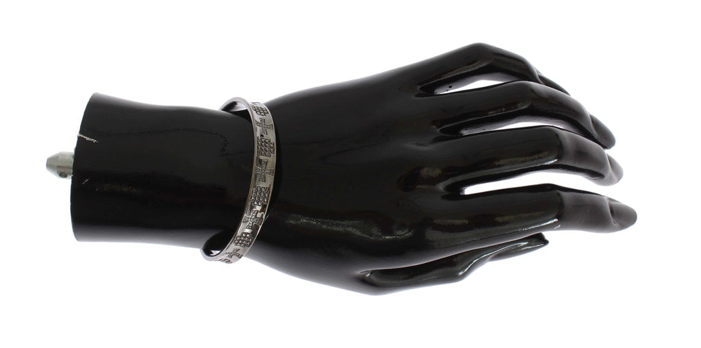 Nialaya Grauer Rhodium 925 Silber-Armreif