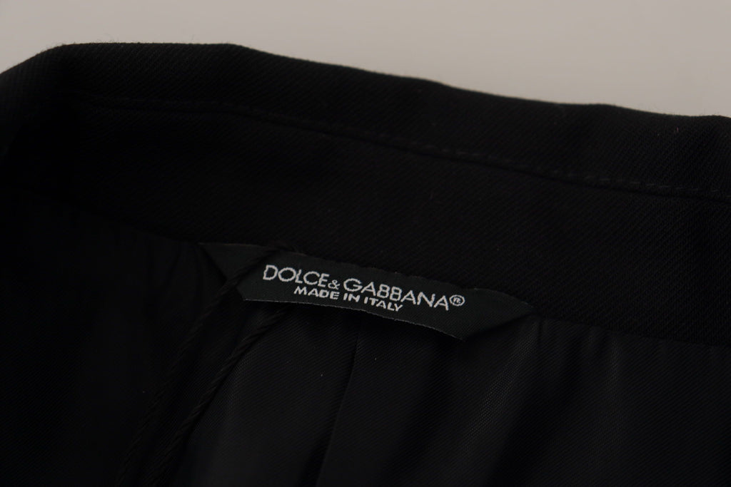 Dolce & Gabbana Schwarzer Zweireiher Mantel Blazer Jacke