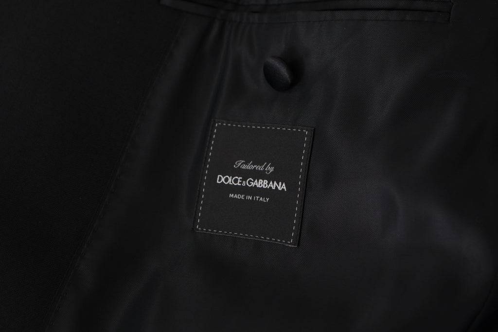 Dolce & Gabbana Schwarzer Zweireiher Mantel Blazer Jacke