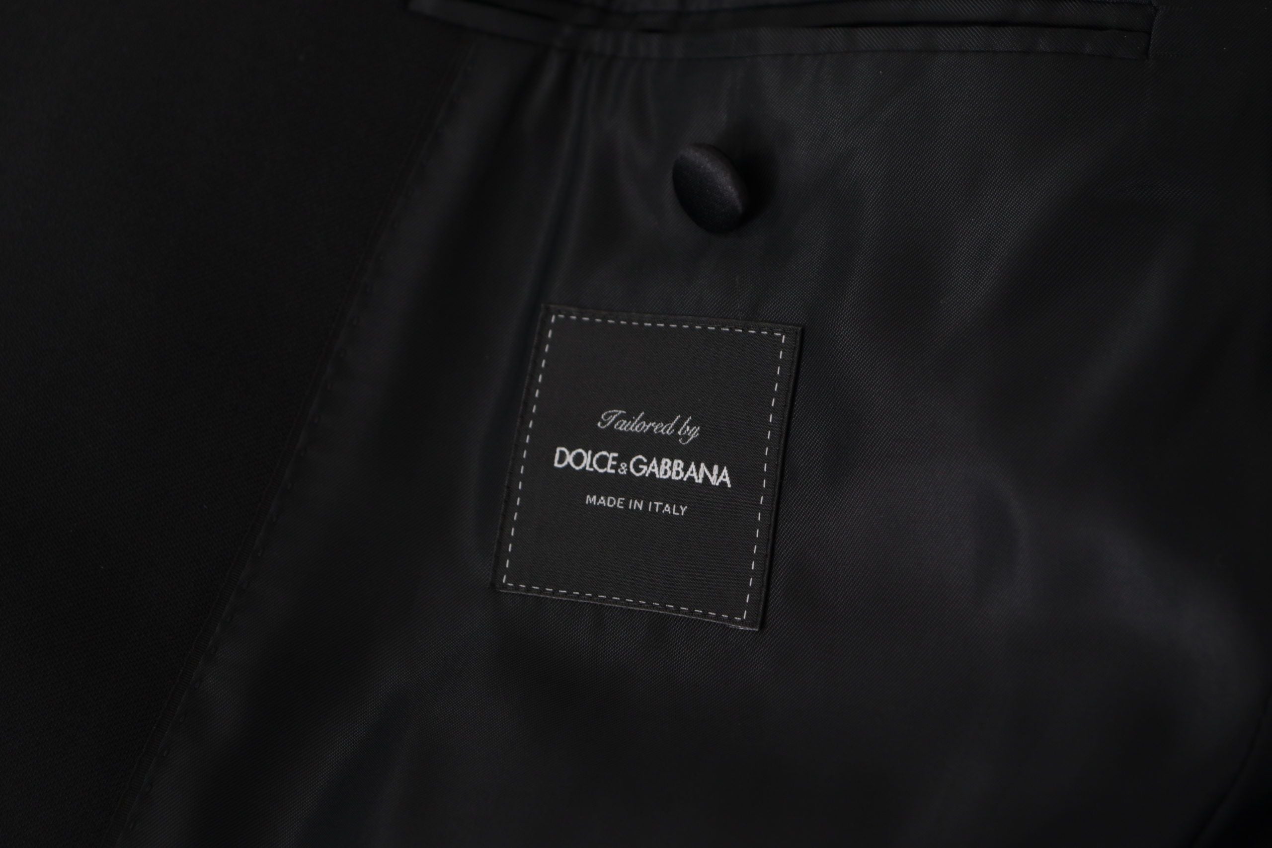 Dolce & Gabbana Schwarzer Zweireiher Mantel Blazer Jacke