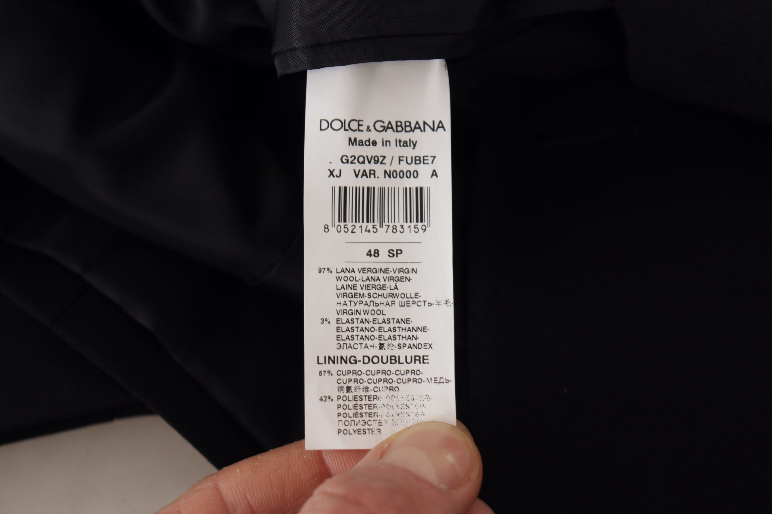 Dolce & Gabbana Schwarzer Zweireiher Mantel Blazer Jacke