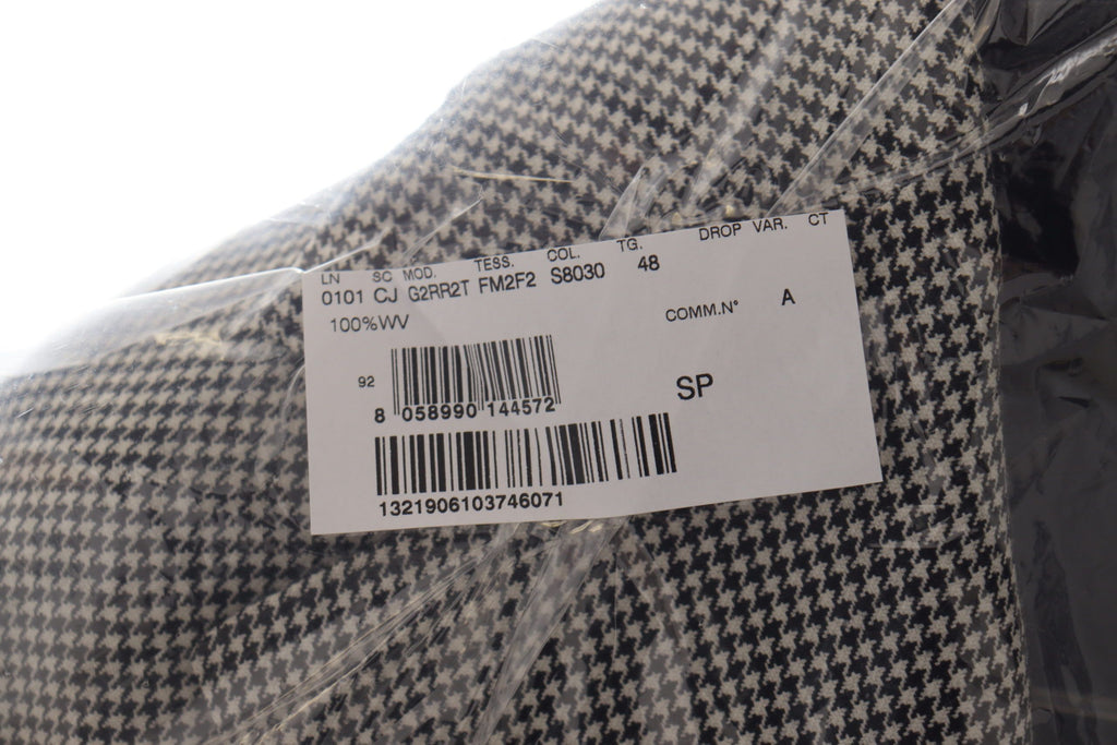 Dolce & Gabbana Grau Karierter Einreihiger Jackett Blazer