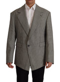 Dolce & Gabbana Gray Checkered Single Breasted Jacket Blazer