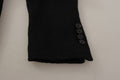Dolce & Gabbana Schwarzer Einreihiger Mantel Herren Blazer