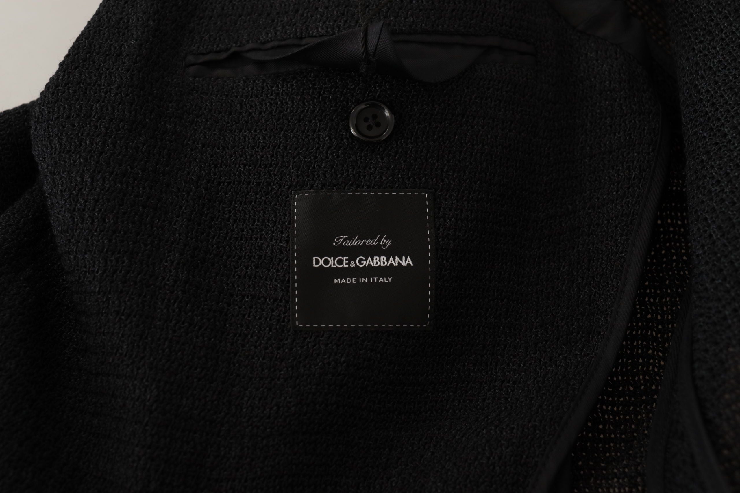 Dolce & Gabbana Schwarzer Einreihiger Mantel Herren Blazer