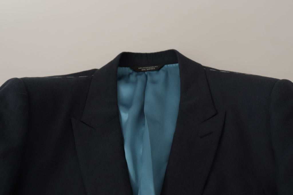 Dolce & Gabbana Dunkelblaue ALTA SARTORIA Jacke Mantel Blazer
