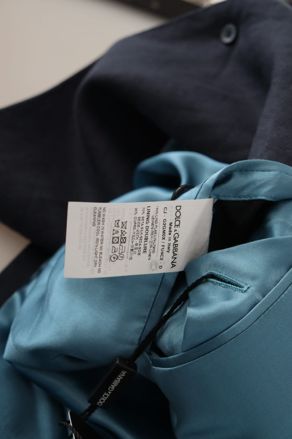Dolce & Gabbana Dunkelblaue ALTA SARTORIA Jacke Mantel Blazer