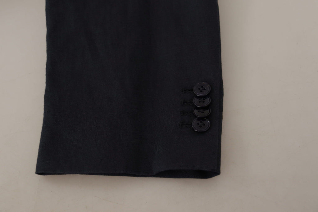 Dolce & Gabbana Dunkelblaue ALTA SARTORIA Jacke Mantel Blazer