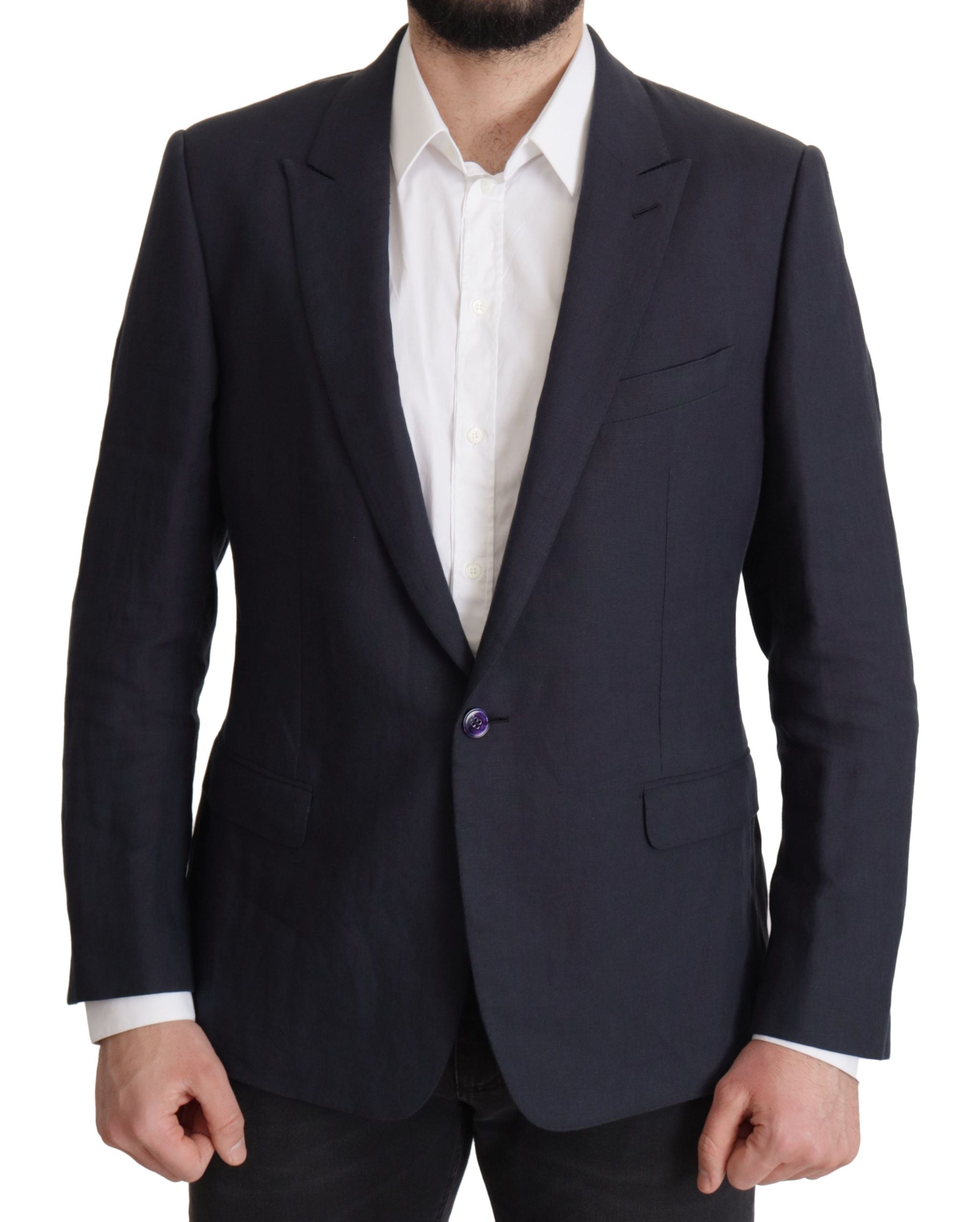 Dolce & Gabbana Dunkelblau ALTA SARTORIA Jacke Mantel Blazer