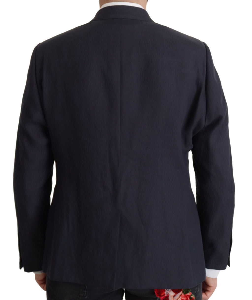 Dolce & Gabbana Dunkelblaue ALTA SARTORIA Jacke Mantel Blazer