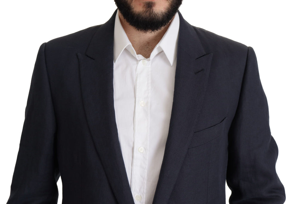 Dolce & Gabbana Dunkelblaue ALTA SARTORIA Jacke Mantel Blazer
