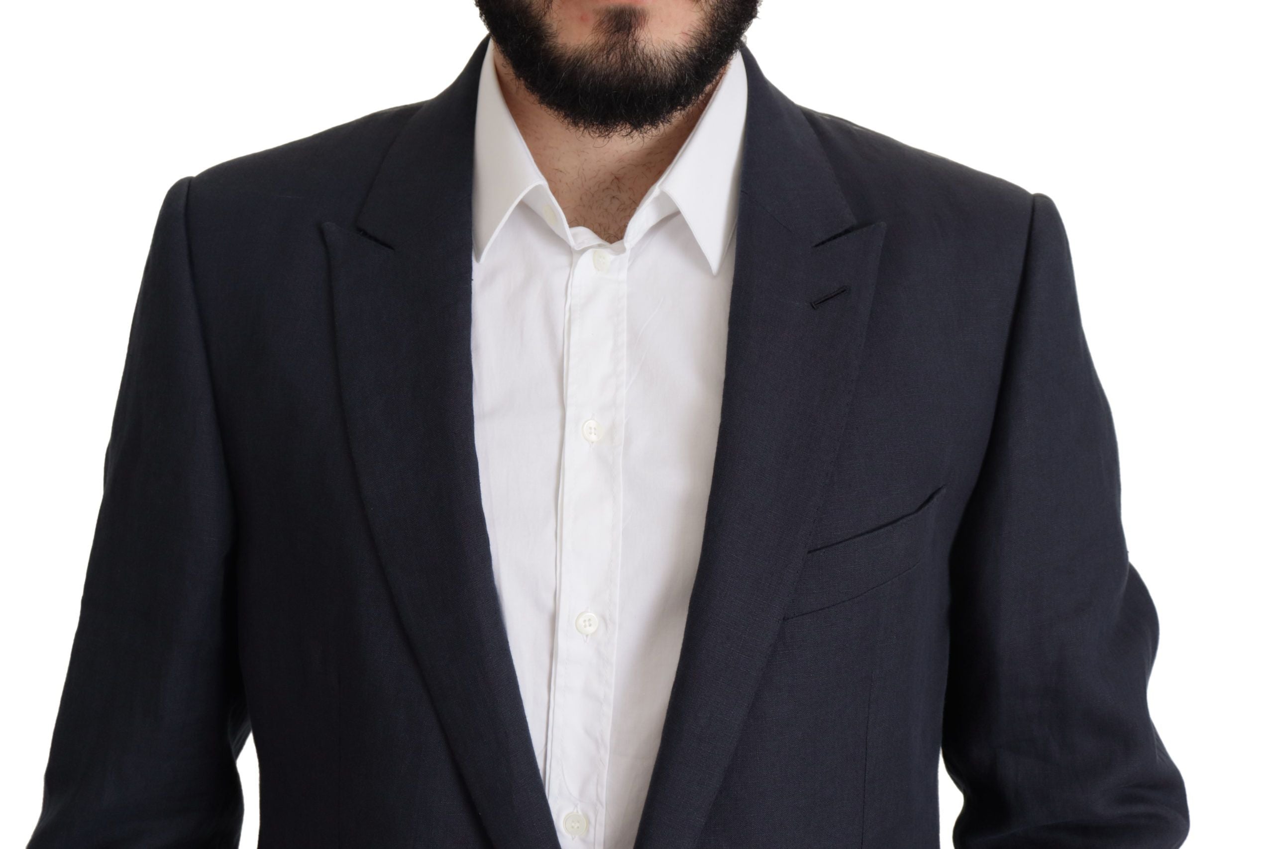 Dolce & Gabbana Dunkelblaue ALTA SARTORIA Jacke Mantel Blazer