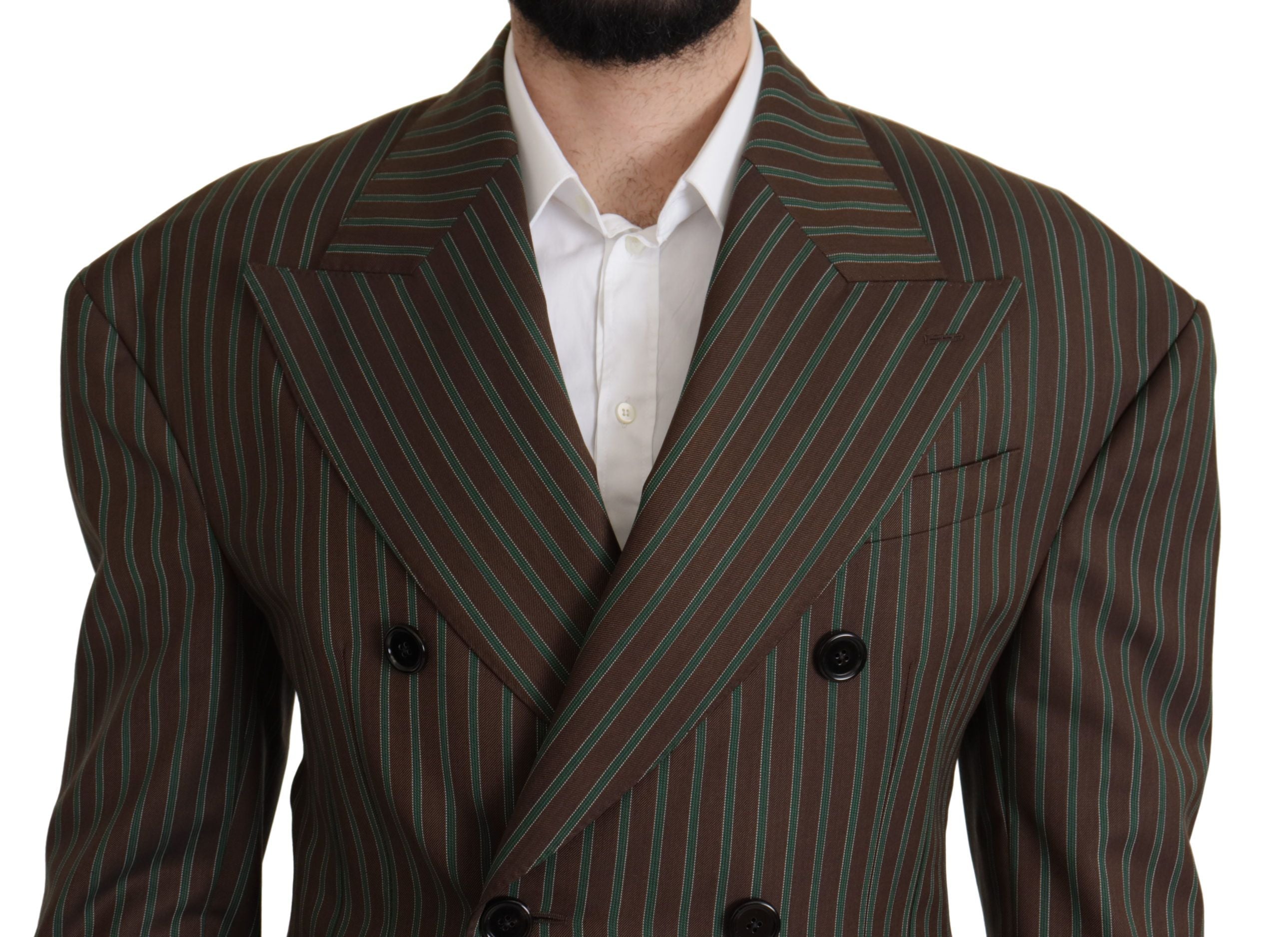 Dolce & Gabbana Zweireihiger Blazer mit mehrfarbigen Streifen