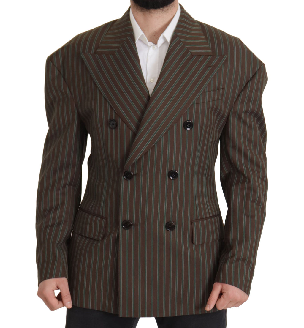 Dolce & Gabbana Zweireihiger Blazer mit mehrfarbigen Streifen