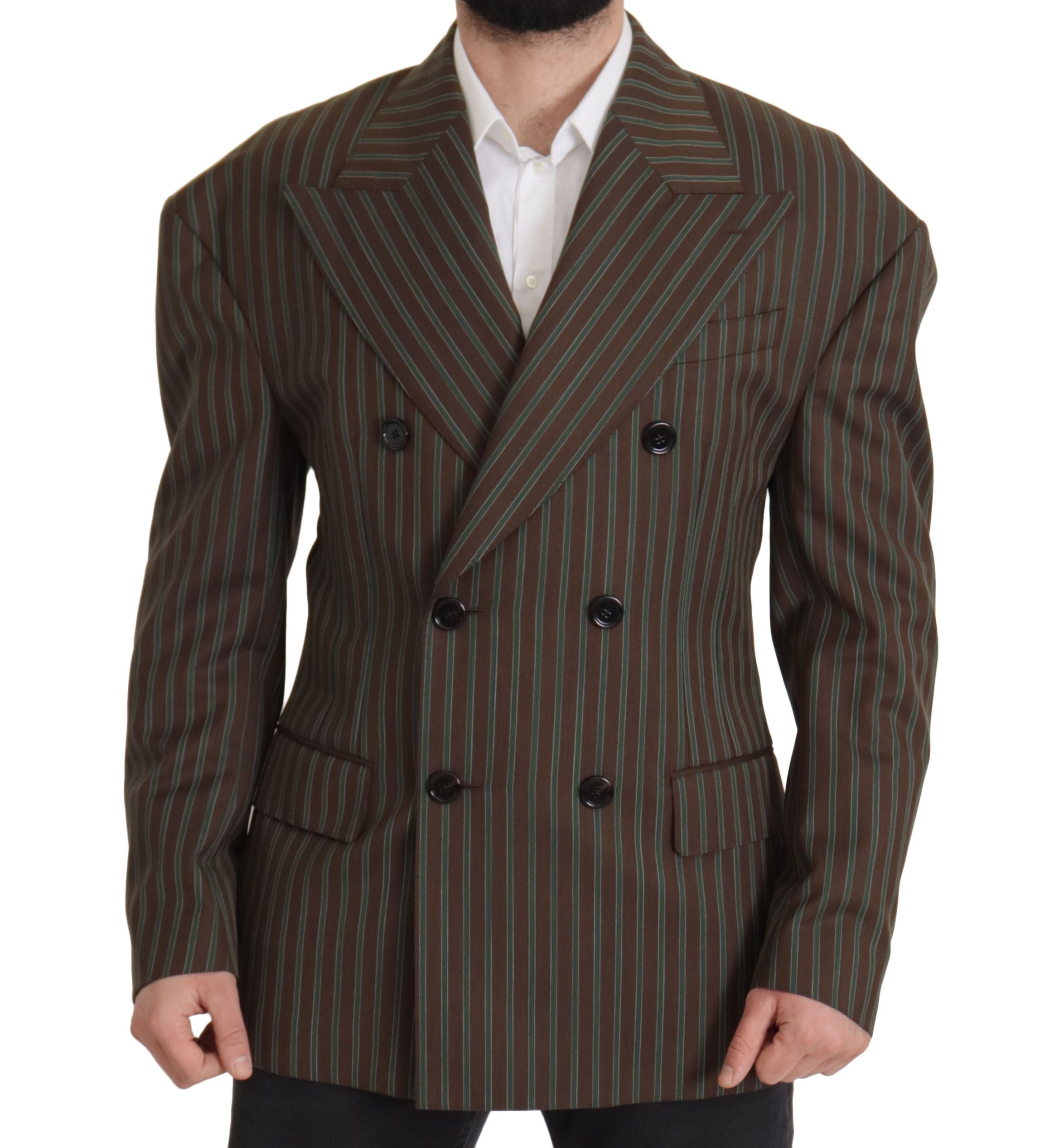 Dolce & Gabbana Zweireihiger Blazer mit mehrfarbigen Streifen