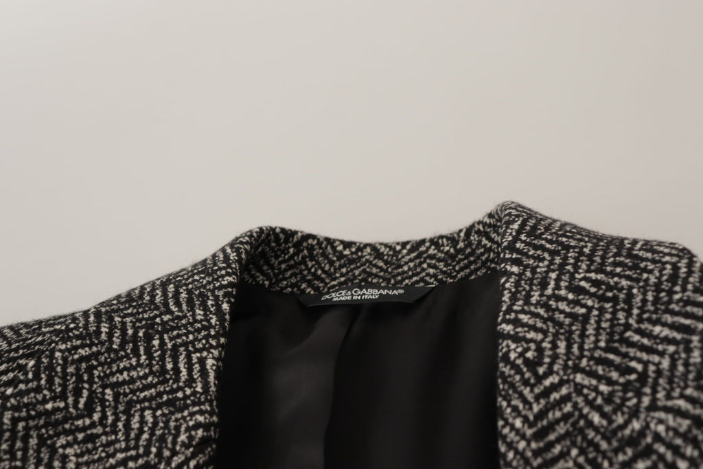 Dolce & Gabbana Grauer Baumwoll-Einreiher-Blazer Fantasy