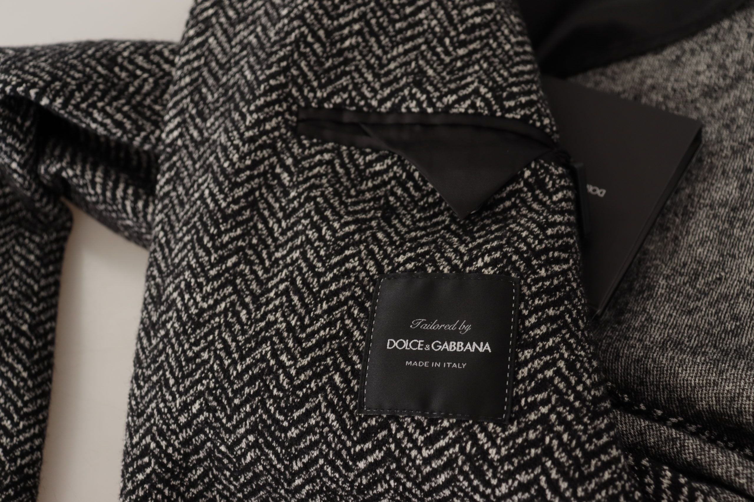 Dolce & Gabbana Grauer Baumwoll-Einreiher-Blazer Fantasy