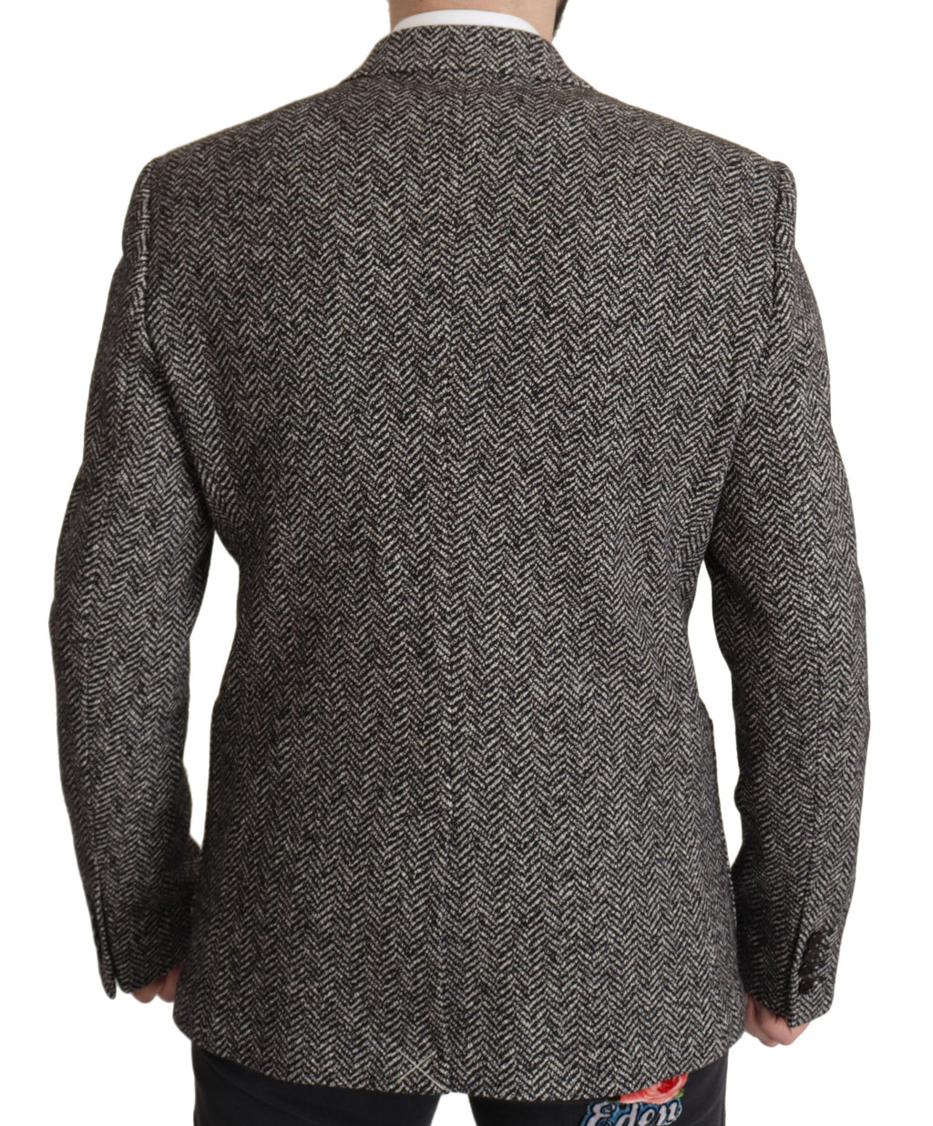 Dolce & Gabbana Grauer Baumwoll-Einreiher-Blazer Fantasy
