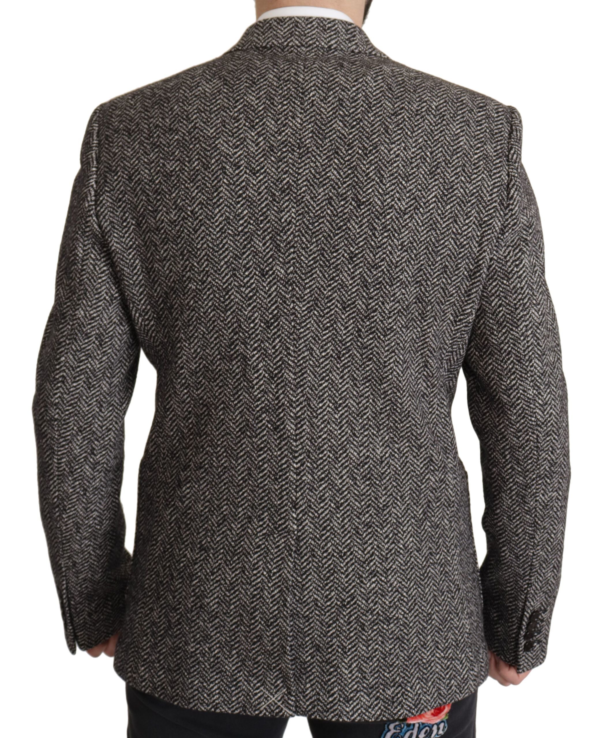 Dolce & Gabbana Grauer Baumwoll-Einreiher-Blazer Fantasy