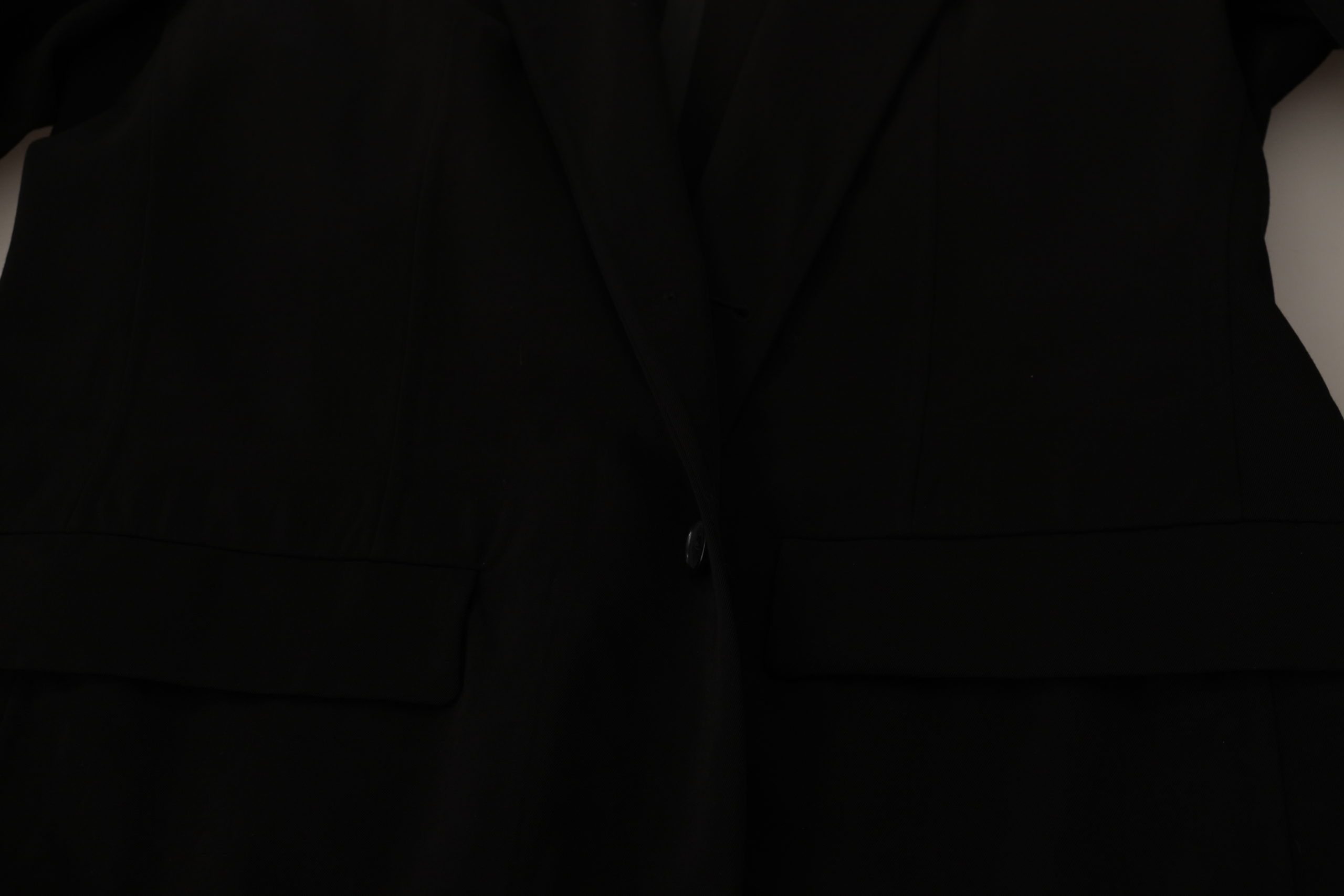 Dolce & Gabbana Schwarzer einreihiger Wollmantel Blazer